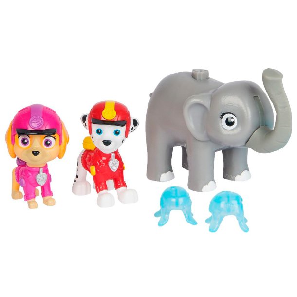 Paw Patrol Jungle Pups Marshall, Skye & Elephant Figure Set
