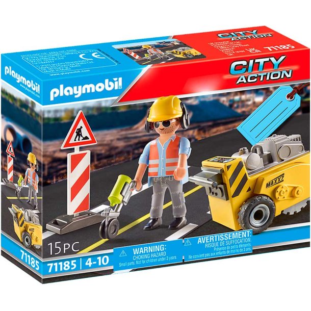Playmobil 71185 Vägarbetare med Kantskärare