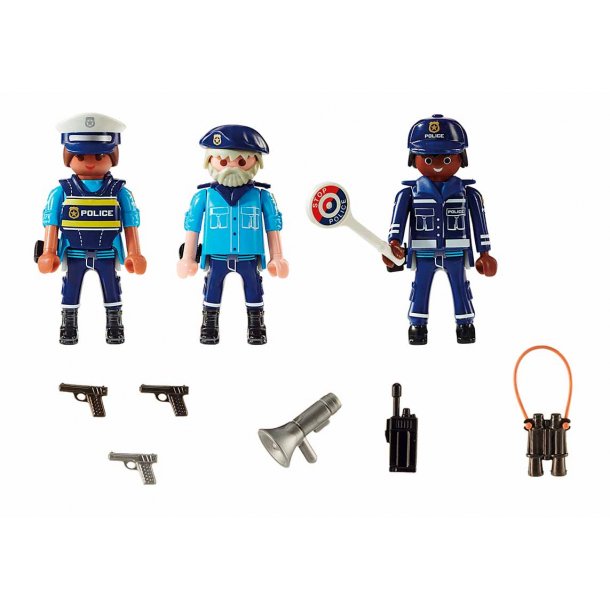 Playmobil polisfigurer med tillbehörsset