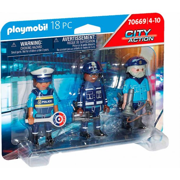 Playmobil polisfigurer med tillbehörsset