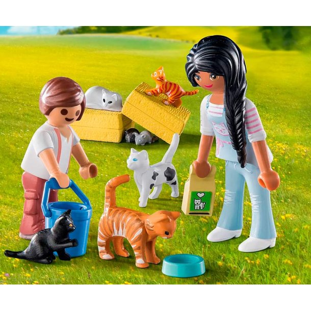 Playmobil 71309 Kattfamilj Lekset 17 Delar