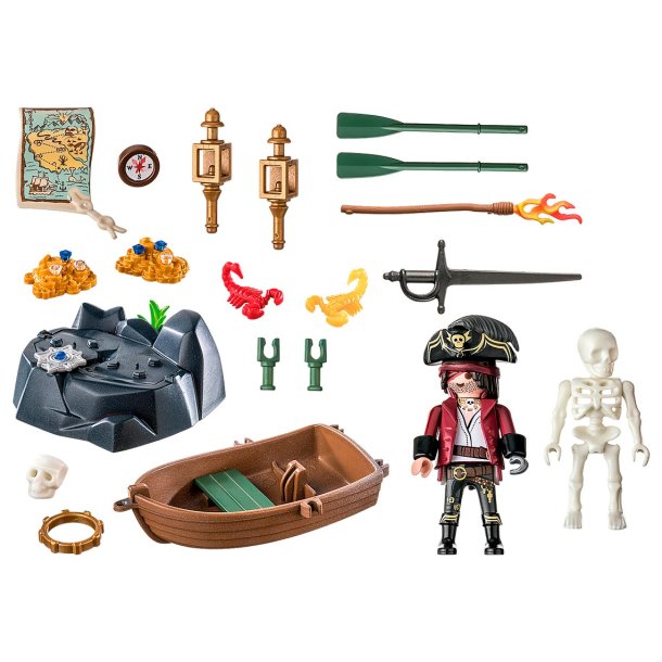 Playmobil 71254 Pirat med Roddbåt