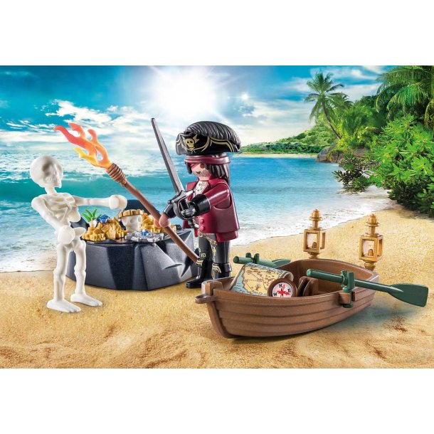 Playmobil 71254 Pirat med Roddbåt