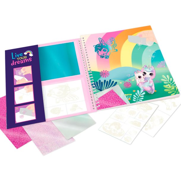 Ylvi Målarbok Stick & Shine Set