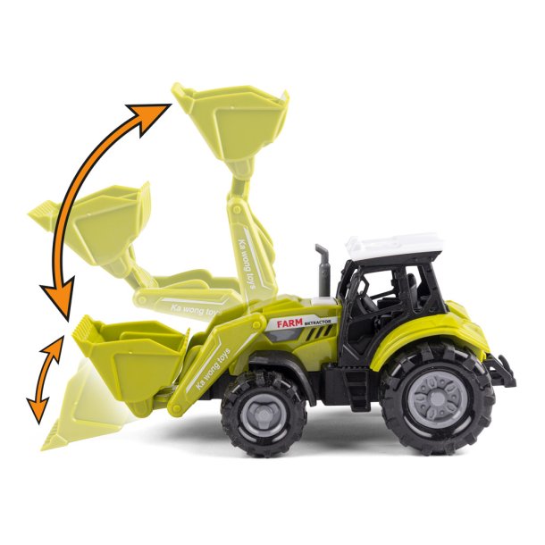 Tjurtraktor med grip, ljus och ljud