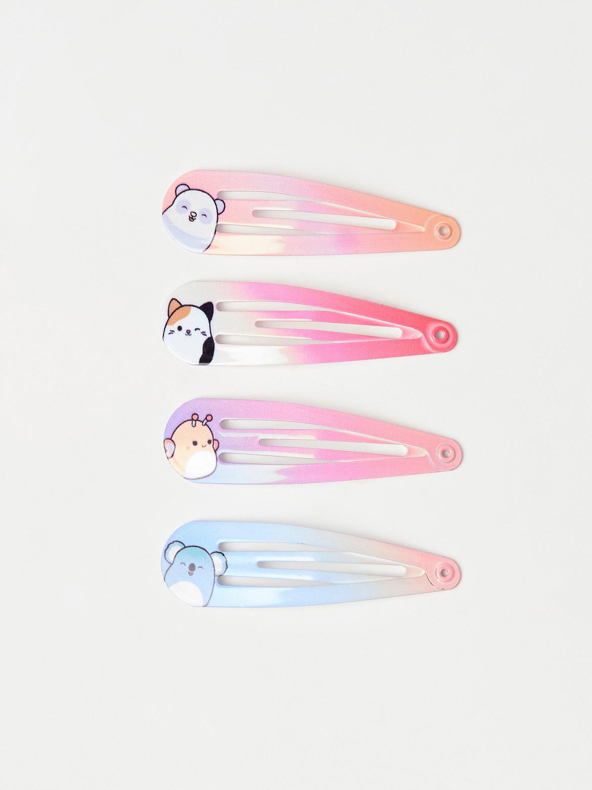 4-pack Squishmallows hårspännen set