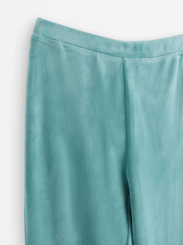 Utsvängda velourbyxor för damer