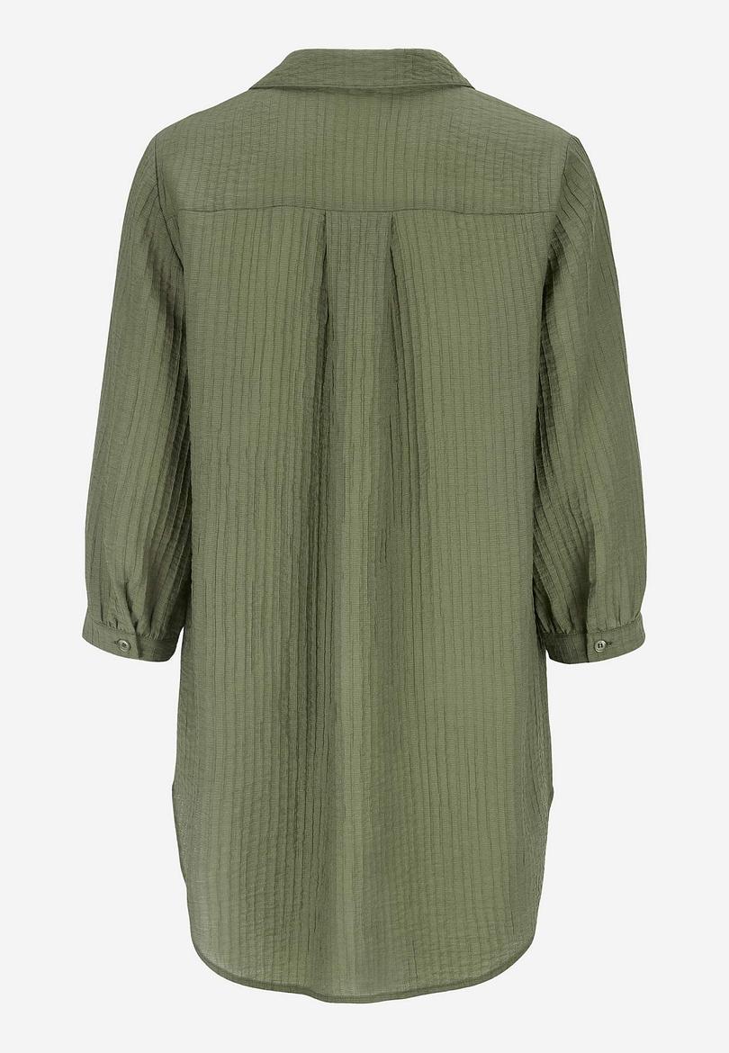 Tunika med struktur i khakigrönt