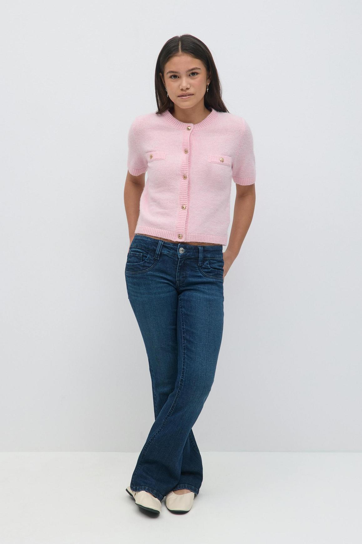 Scandi Blue Low Waist Bootcut Jeans