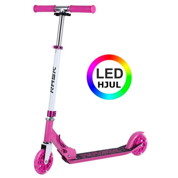 Rosa Rask 120mm sparkcykel med LED-ljus