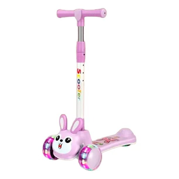 Rosa sparkcykel med LED-hjul