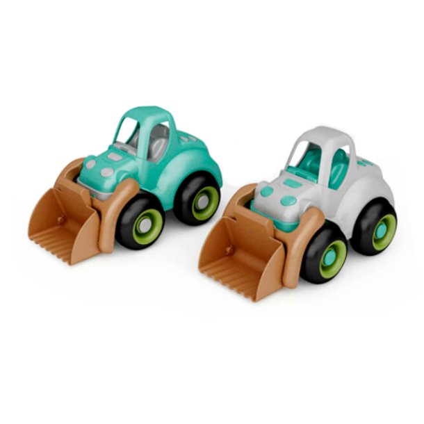 Grävmaskin i återvunnen plast leksak