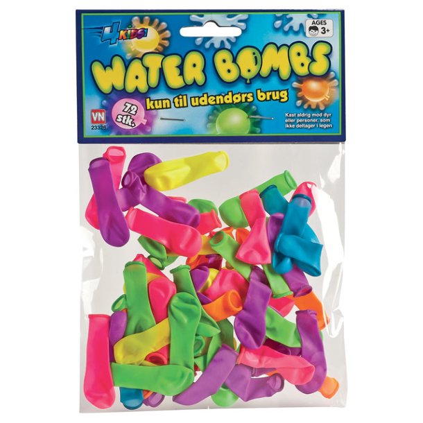 Vattenballonger 72-pack för lek och fest