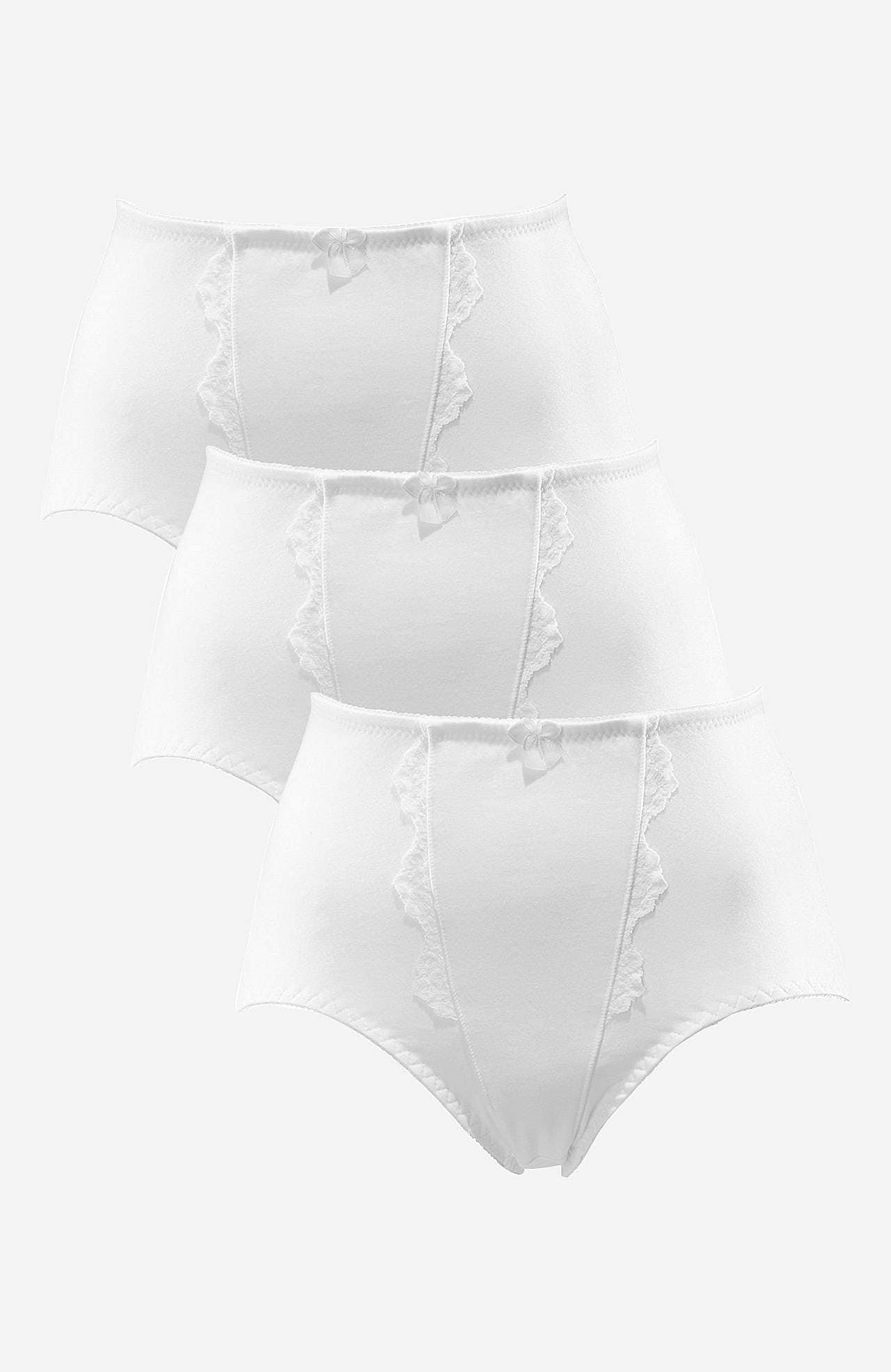Mönstrad V-ringad trikåtunika offwhite svart