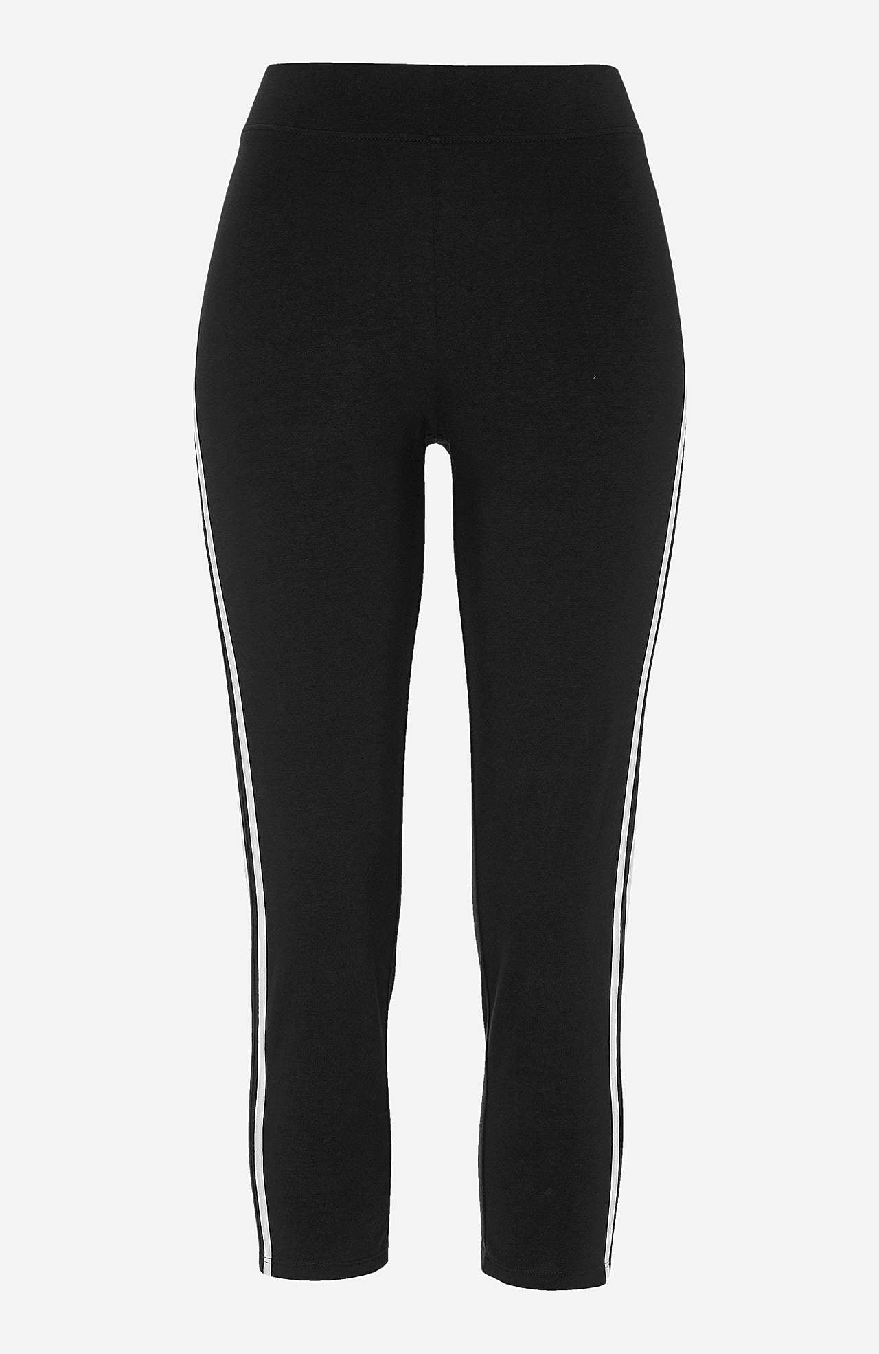 Caprileggings i Svart Stretchtyg