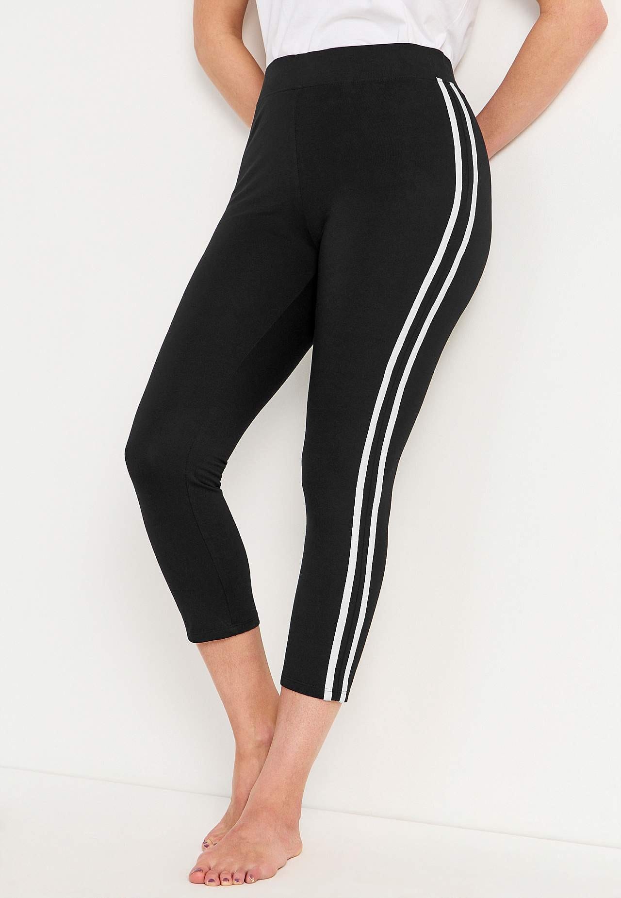 Caprileggings i Svart Stretchtyg
