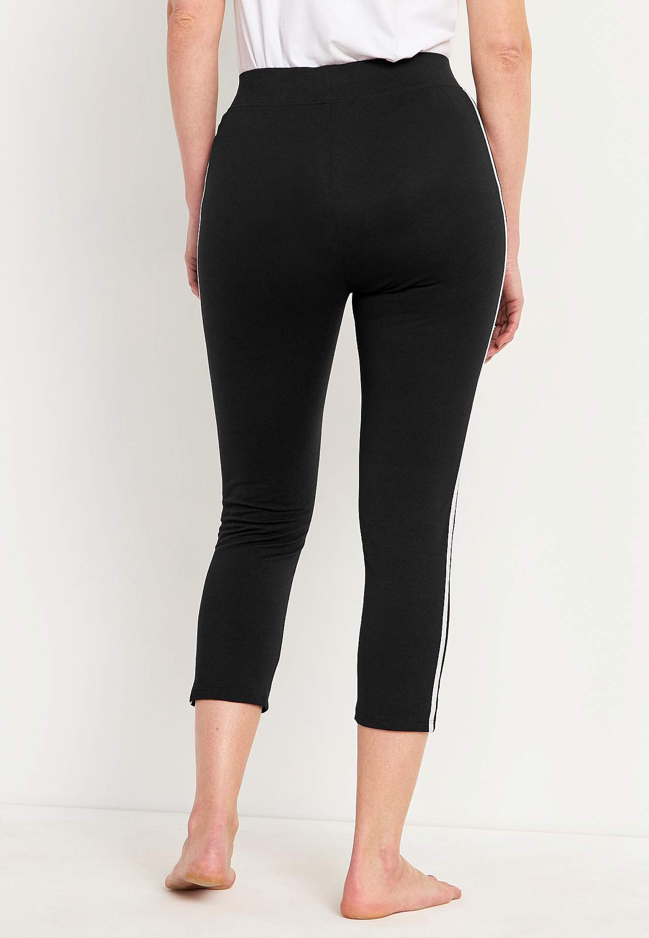 Caprileggings i Svart Stretchtyg