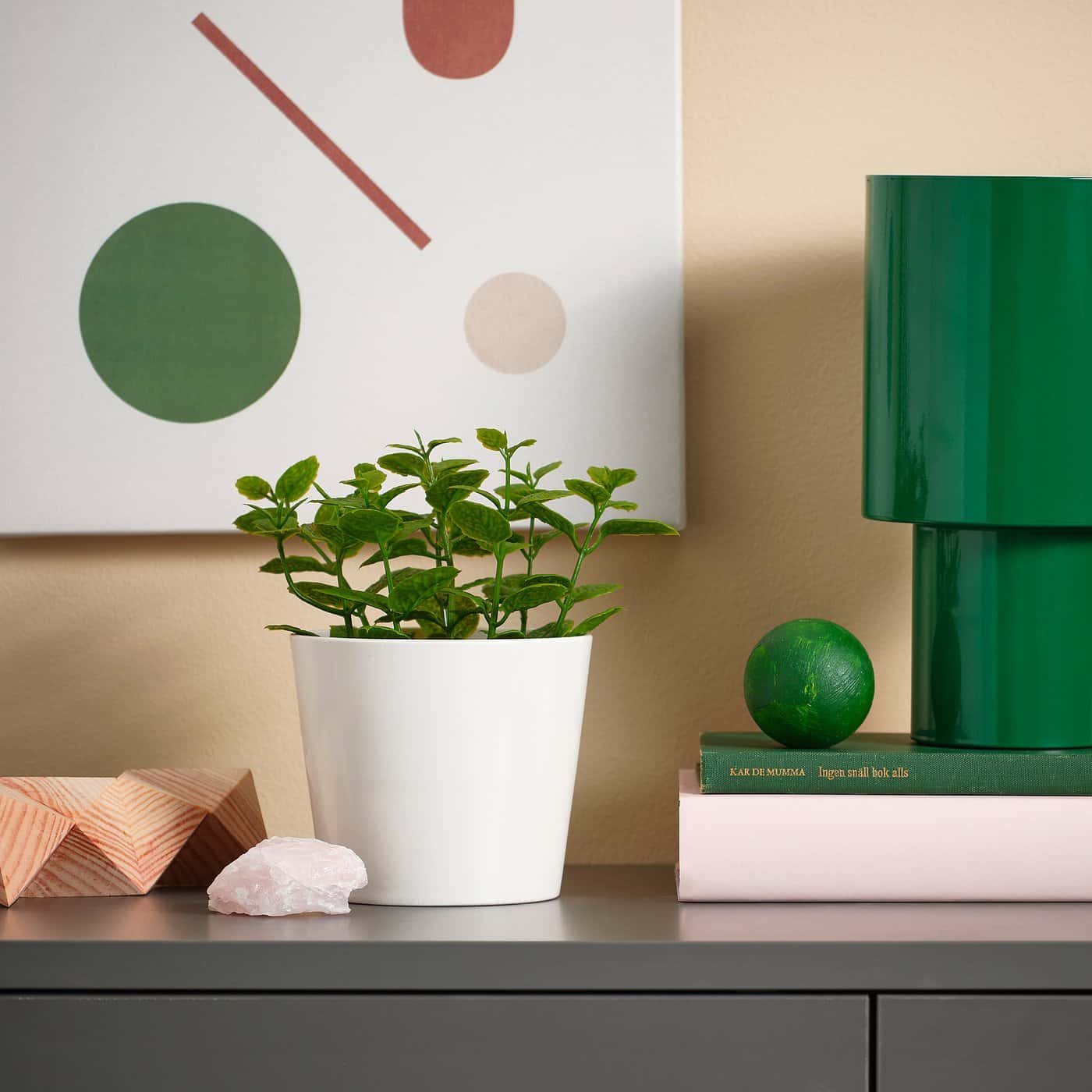 FEJKA konstgjord myntaväxt för hem och trädgård