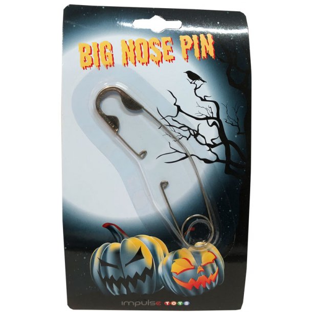 Säkerhetsnål genom näsan Halloween-tillbehör