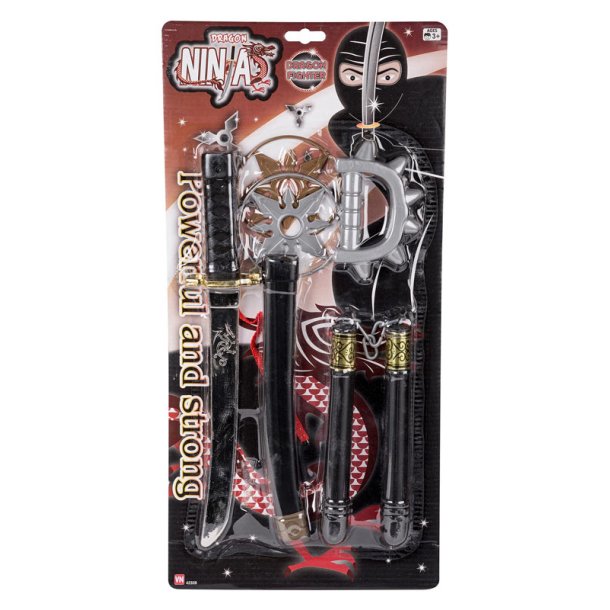 Ninjaset med 6 delar för lek