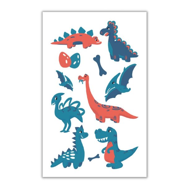 Dinosaurietatueringar för barn – roliga motiv