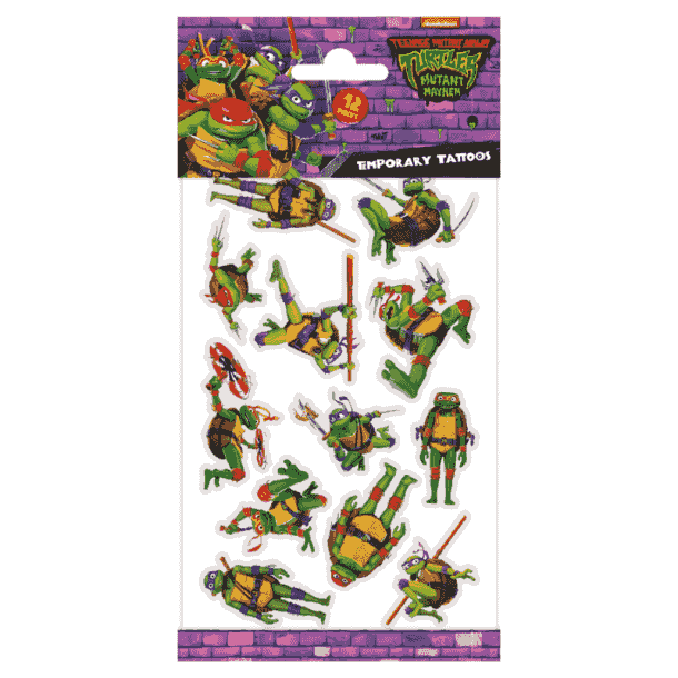 Ninja Turtles tillfälliga tatueringar för barn