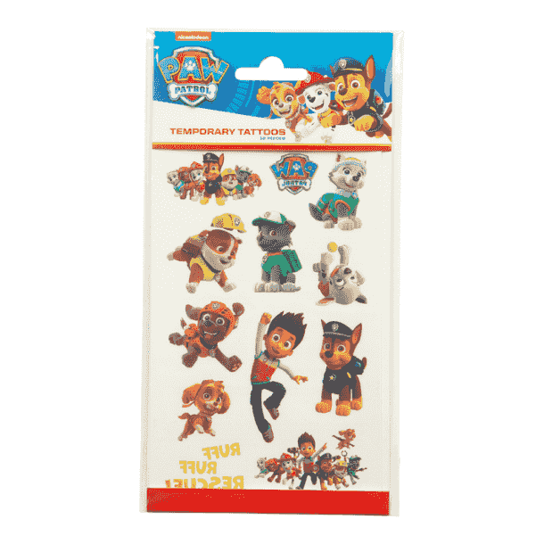 Paw Patrol tillfälliga tatueringar för barn