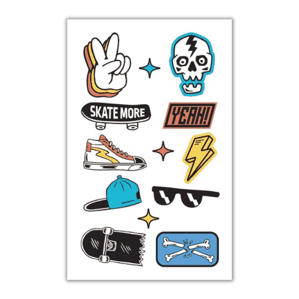 Coola skateboardtatueringar för barn