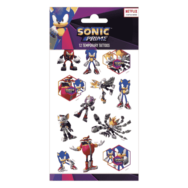 Sonic tillfälliga tatueringar för barn