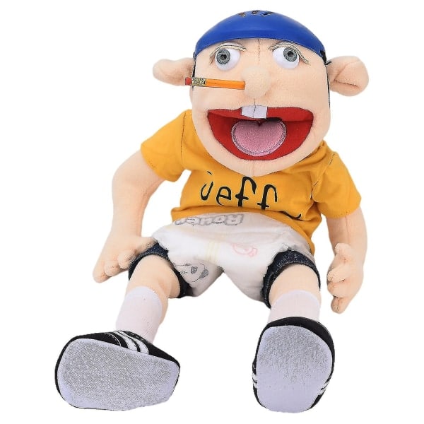 Jeffy Docka Mjuk Plysch Handdocka För Barn