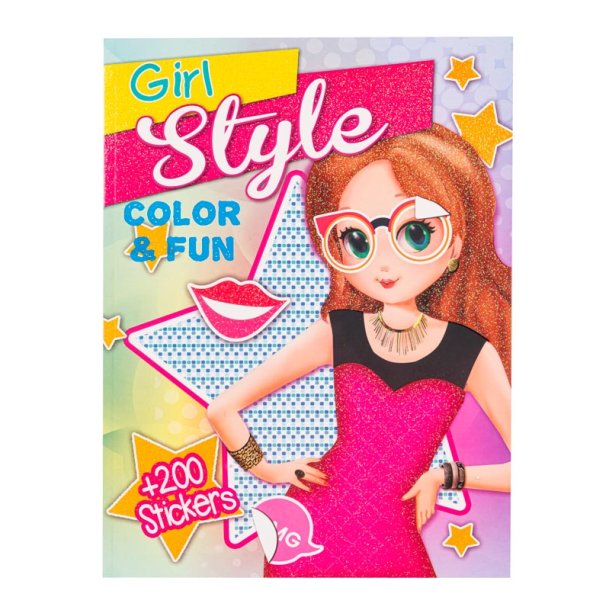 Målarbok Color & Fun Girl Style