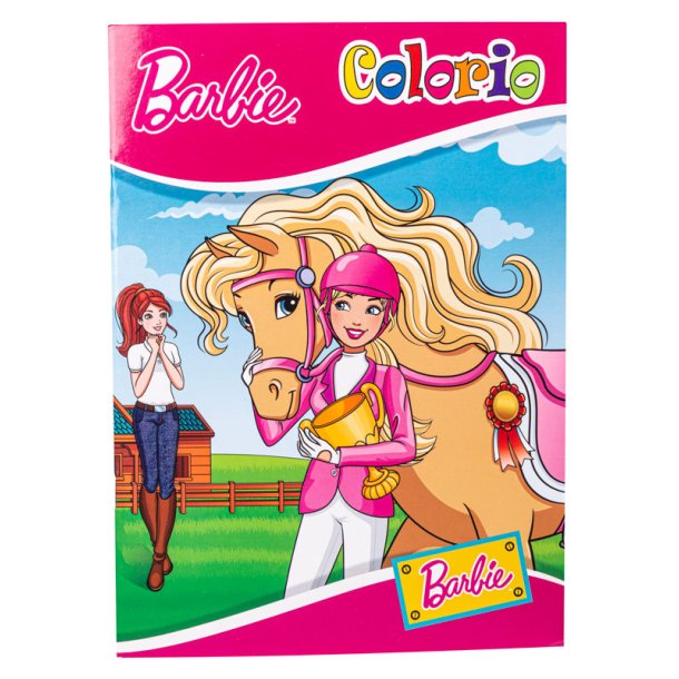 Målarbok med Barbie och häst