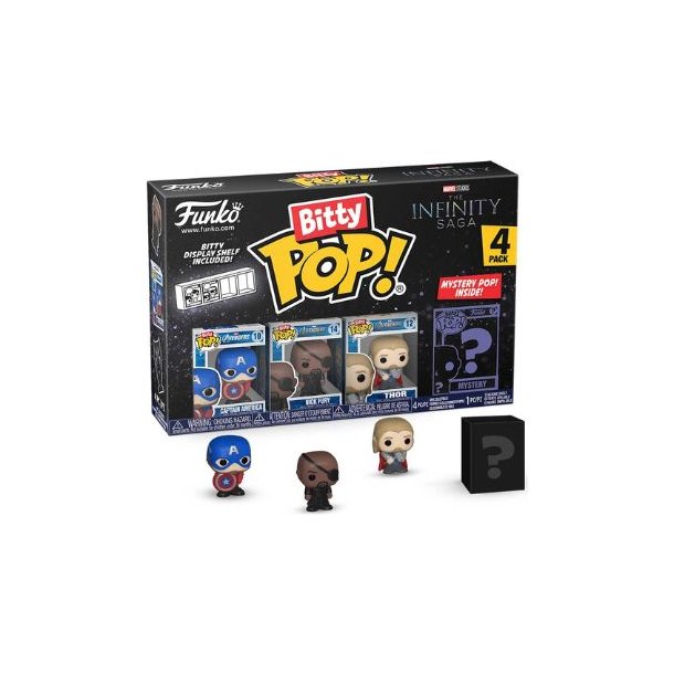 FUNKO Bitty Pop Marvel Captain America 4‑Pack