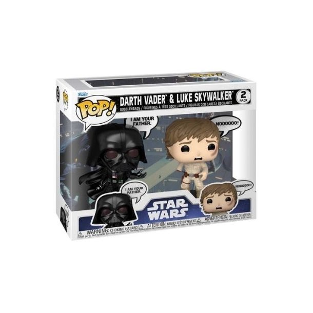 Funko Pop Star Wars Vader and Luke Set