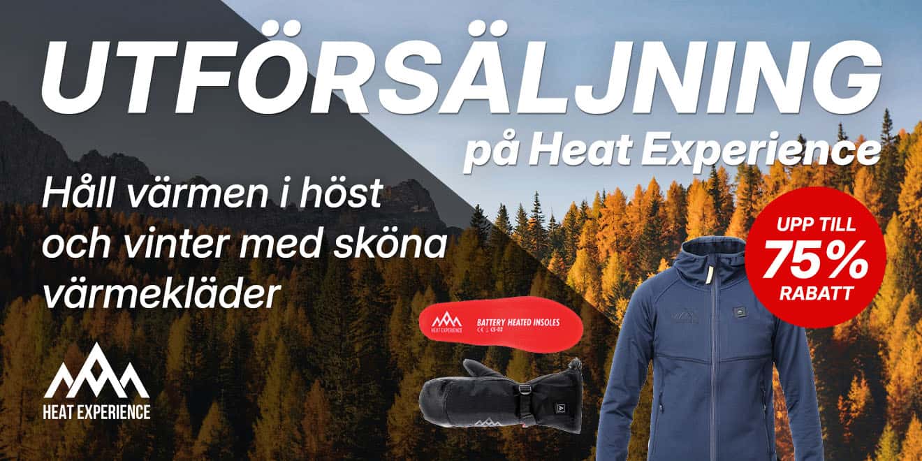 Utförsäljning av värmekläder från Heat Experience