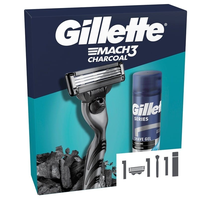 Gillette Mach3 Charcoal Shaving Gift Set