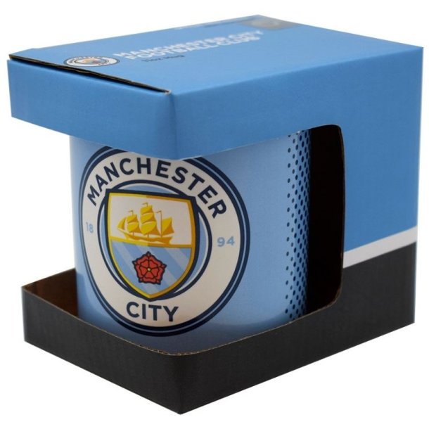 Manchester City keramisk mugg med logga