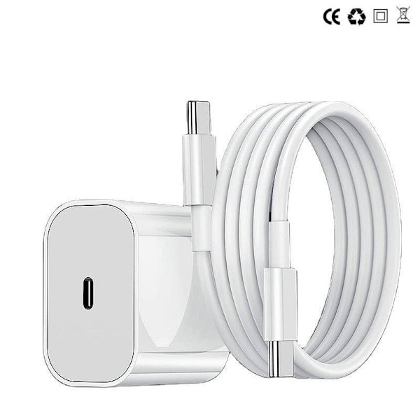 iPhone Snabbladdare 20W USB-C med Kabel