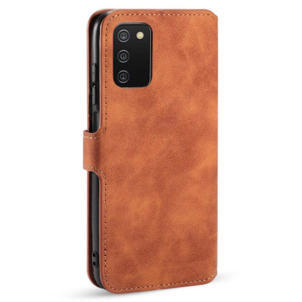 Dgming Retro Plånboksfodral Samsung Galaxy A03s Brun