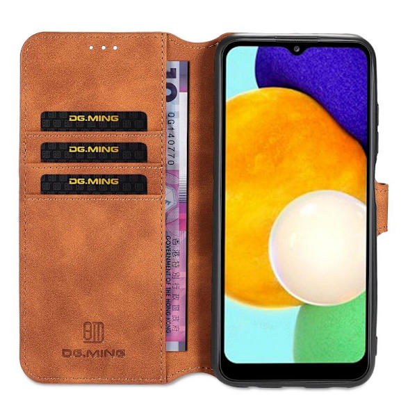 Dgming Retro Plånboksfodral Samsung Galaxy A03s Brun