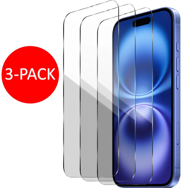 3-Pack iPhone 17 Härdat Glas Skärmskydd