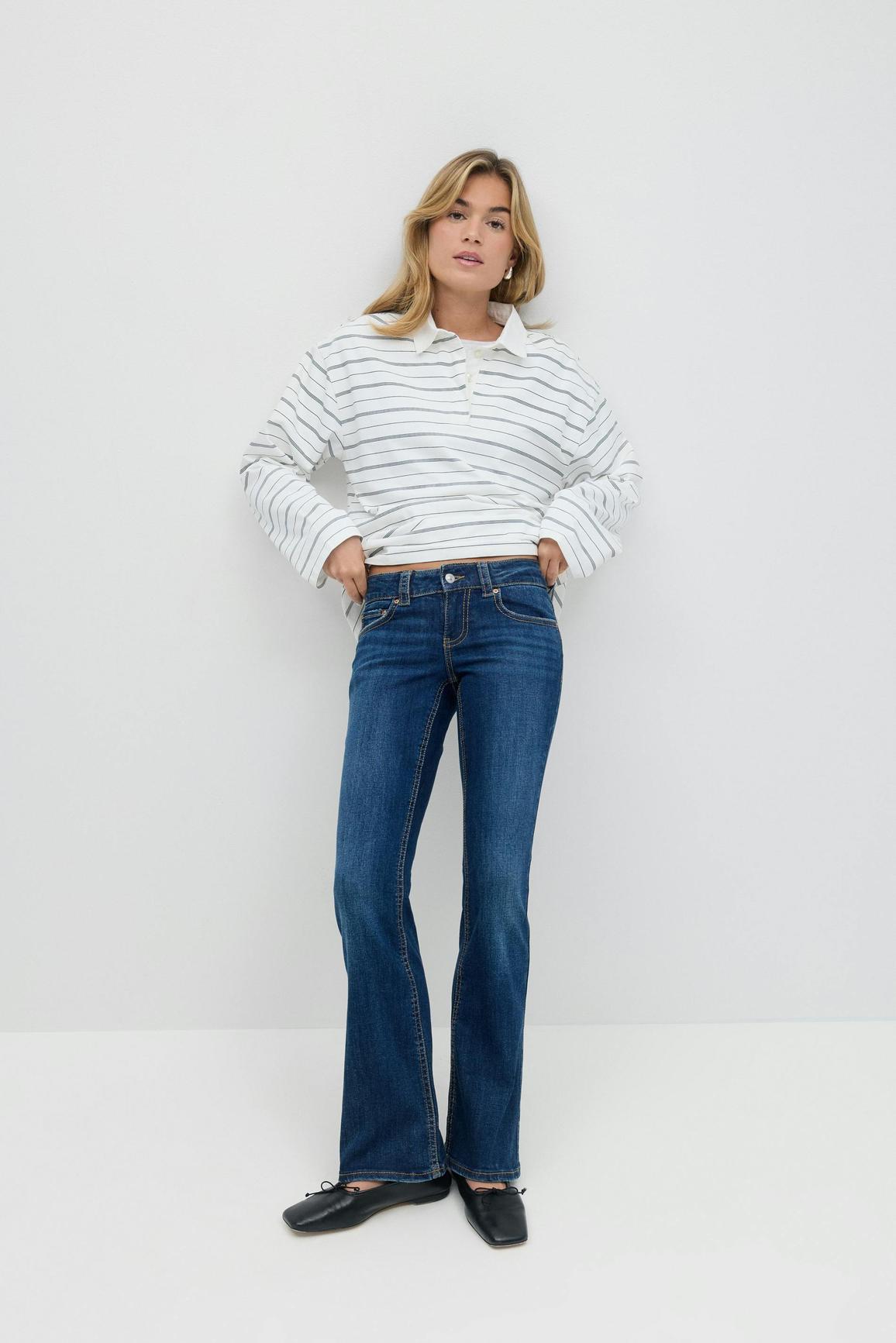 Y2k low bootcut jeans - Blå - Dam - Gina Tricot
