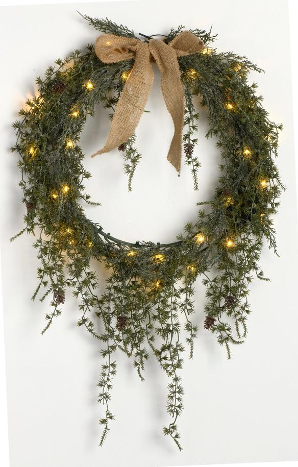 Elegant LED Grankrans Dekoration