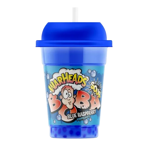 Warheads Sour Strawberry Boba Drink