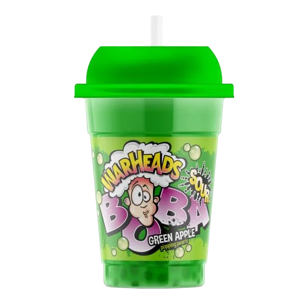 Warheads Sour Strawberry Boba Drink