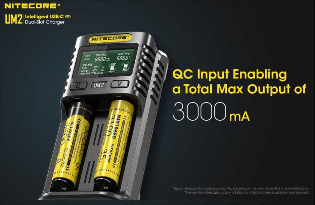 Nitecore UM2 USB-C Smart Batteriladdare