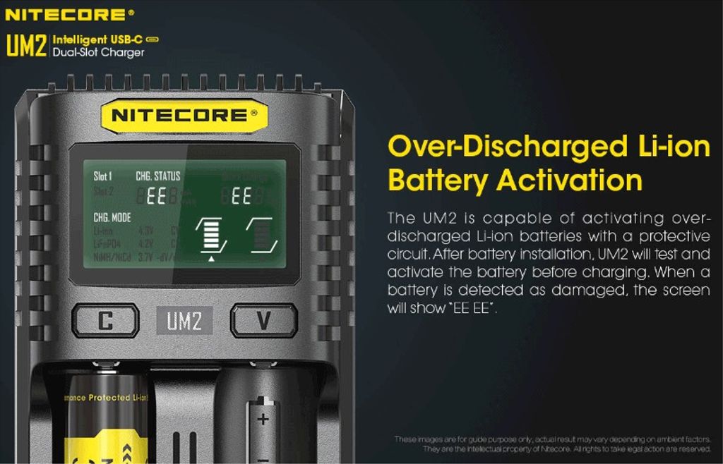 Nitecore UM2 USB-C Smart Batteriladdare