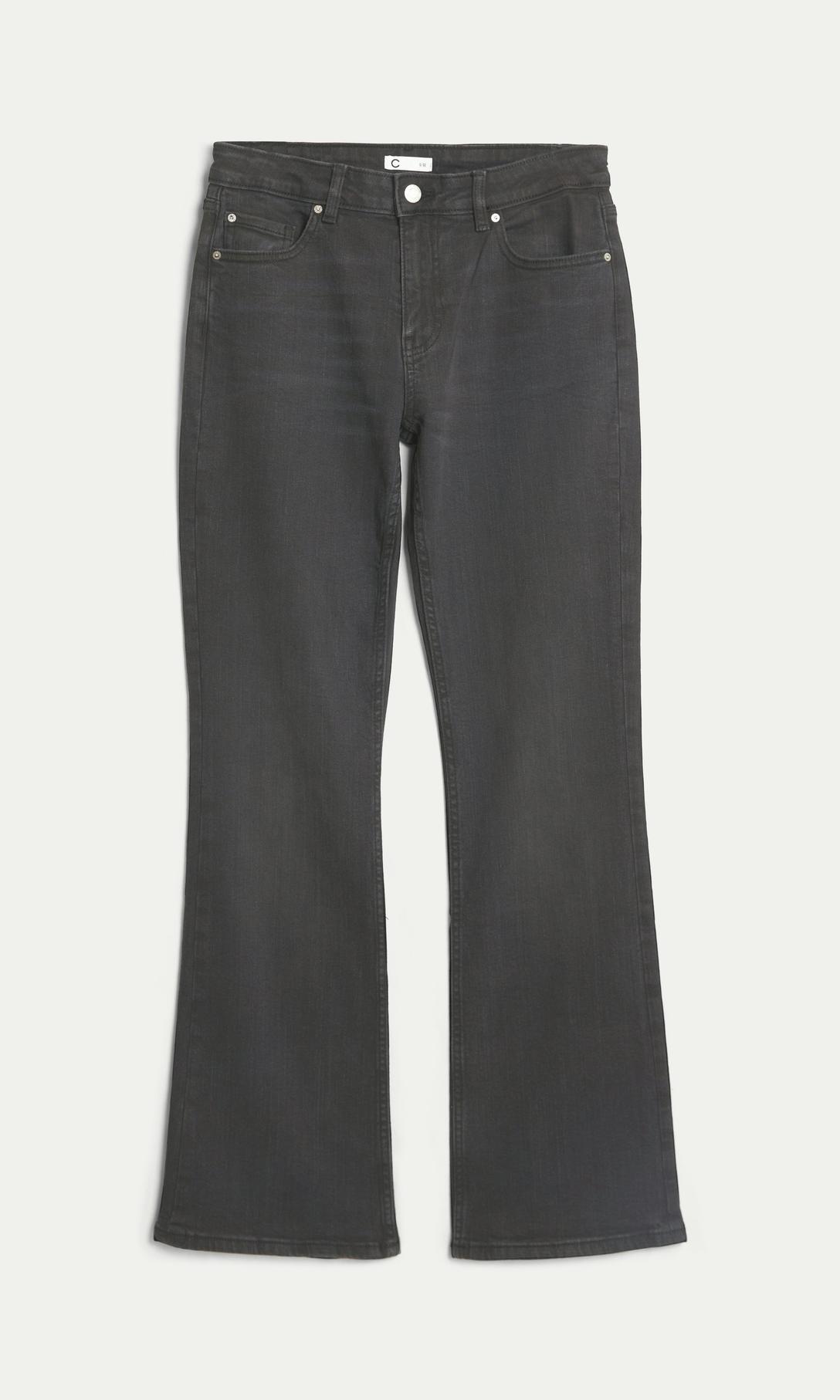 Mellanblå Low Flare Jeans för Dam