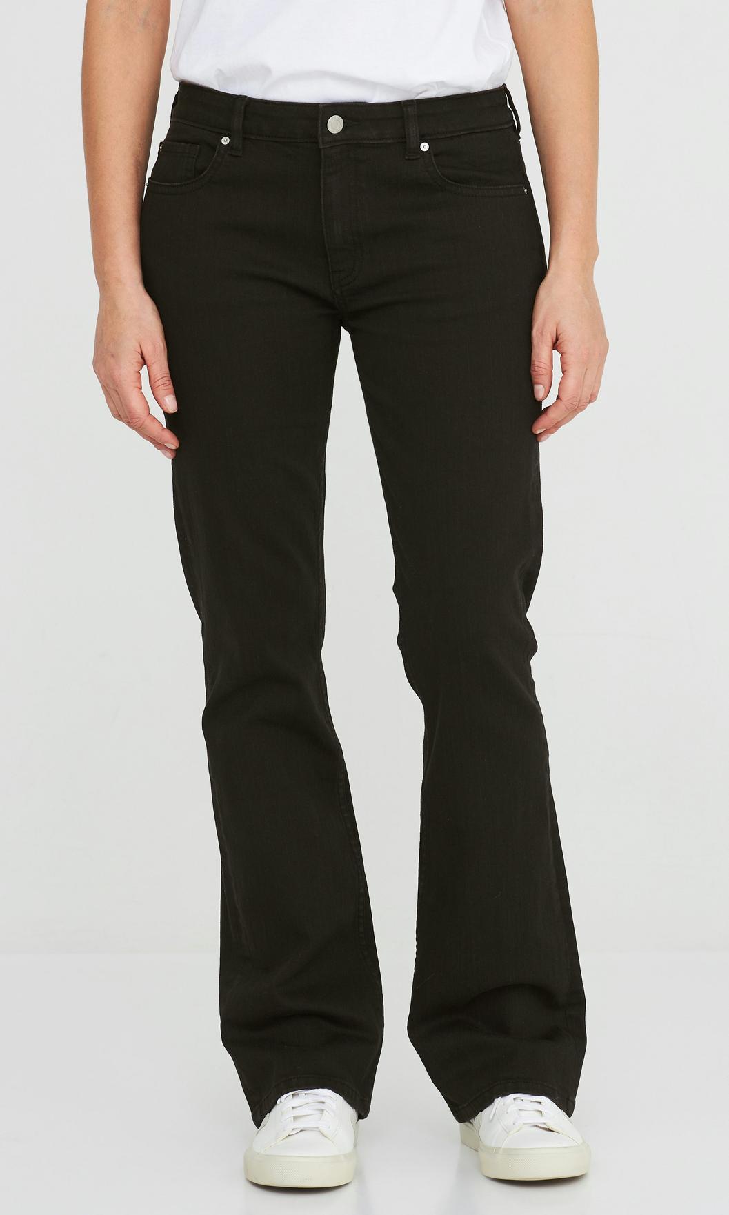Mellanblå Low Flare Jeans för Dam