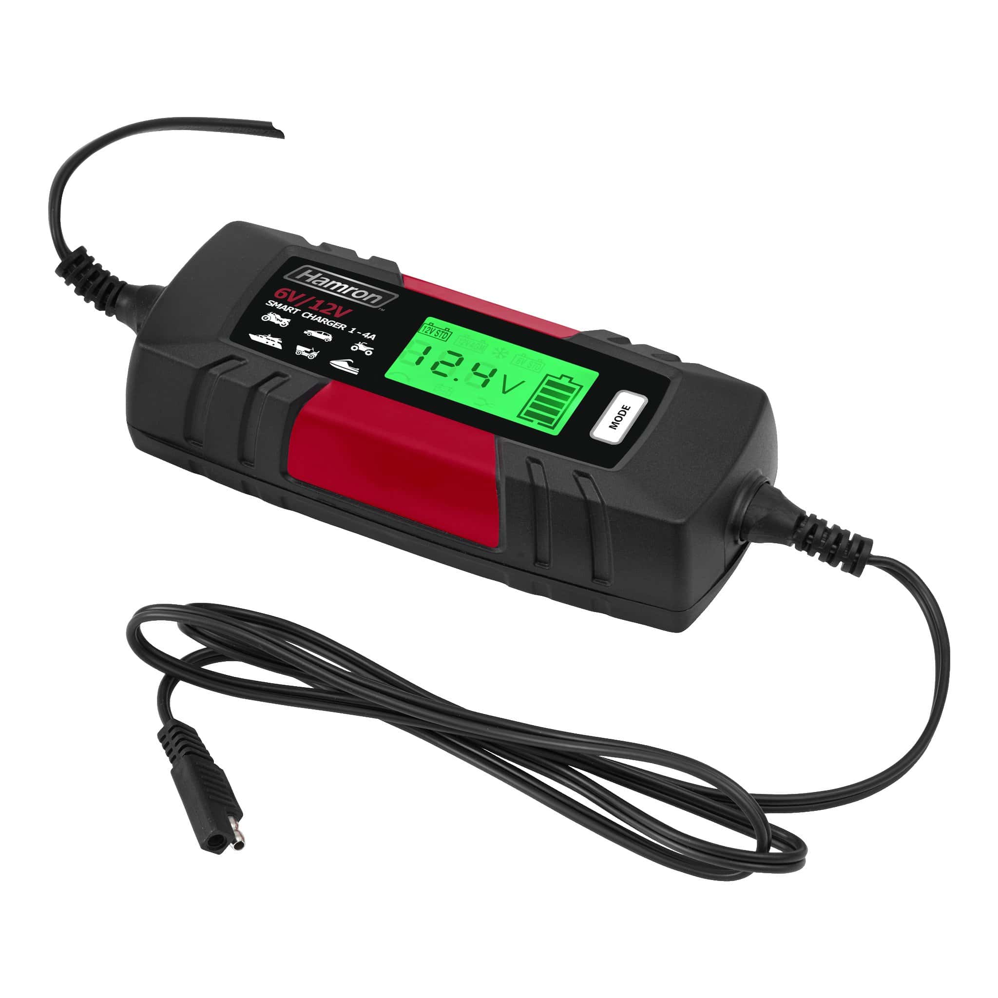 Batteriladdare 6/12 V 4A Hamron